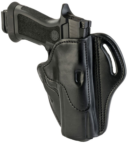 1791 Gunleather OWB Holster Right Hand Beretta 92, 92FS, M9, CZ 75, Sig Sauer P226, P320, Springfield XDM 3.8” Barrel, XDM 4.5” Barrel Leather Black