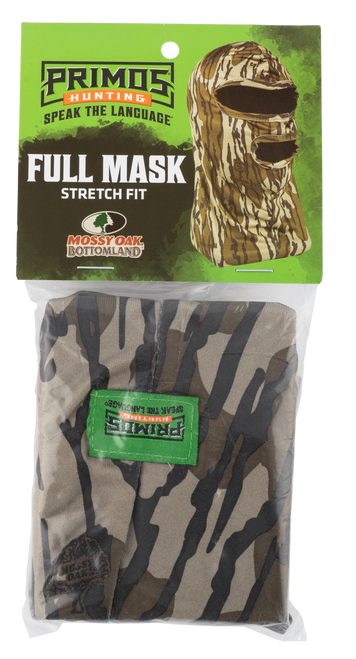Primos Stretch Fit Mask Mossy Oak Bottomland Camo One Size Fits Most