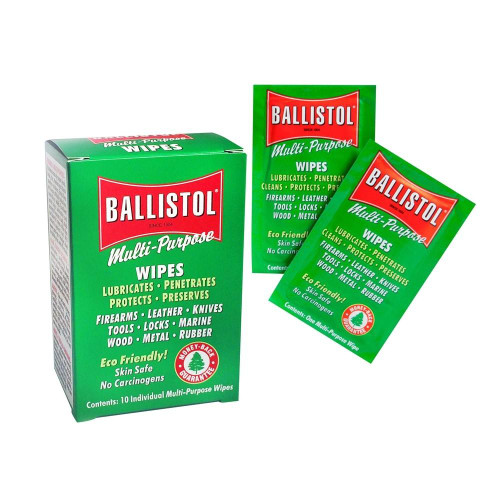 Ballistol Multi-Purpose Gun Cleaning Wipes 10PK