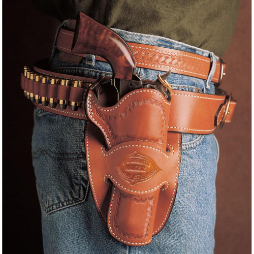 DeSantis Desperado OWB Holster Right Hand Colt SAA 5.5 Inch Leather Tan