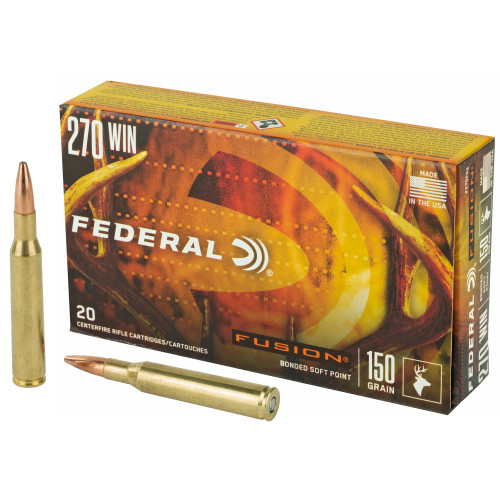 Federal Fusion .270 Winchester Ammo 150 Grain BTSP Box of 20