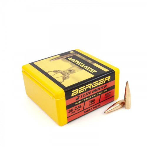 Berger 30 Cal .308 180 Elite Hunter Bullet 100/Box