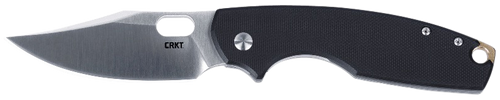 CRKT Pilar IV Pocket Knife 3.09" Clip Point D2 Satin Blade G-10/Stainless Steel Handle Black
