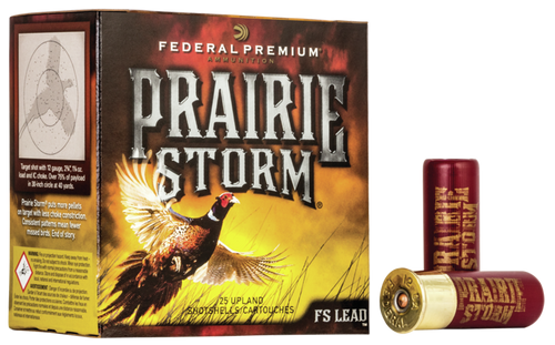 Federal Premium Prairie Storm 20 Gauge Ammo 2-3/4" #6 Copper Plated Lead Shot 1 oz Box of 25