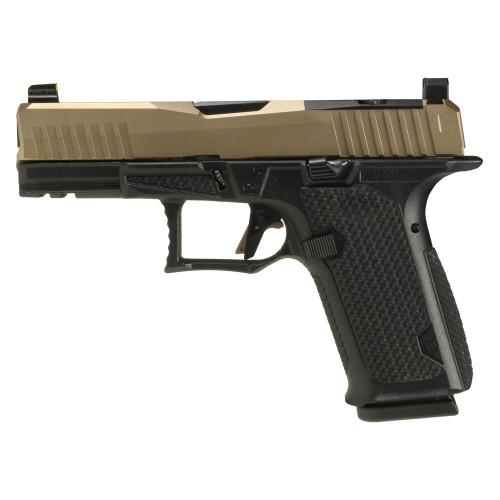 Lone Wolf Distributors Dusk 19 9mm Pistol 4.02" Barrel 15+1 Rounds Flat Dark Earth Slide Black Frame - Image 1