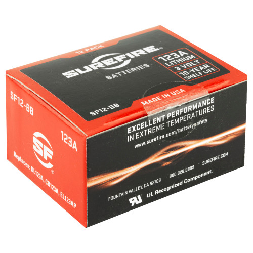Surefire Flashlight Battery CR123A Lithium 12PK Surefire Flashlight Battery CR123A Lithium 12PK