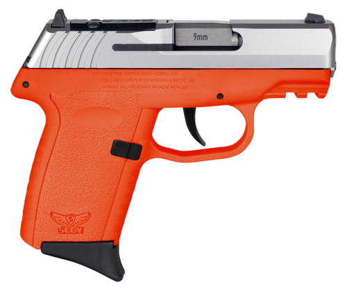 SCCY CPX-2 RDR 9mm Luger Pistol 3.1" Barrel 10+1 Round Stainless Slide Orange Frame