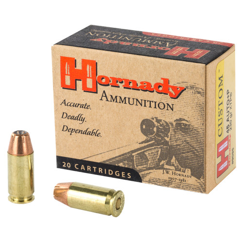 Hornady Ammo .45 ACP 230gr XTP 20/Box (Nickel-Plated Cases)