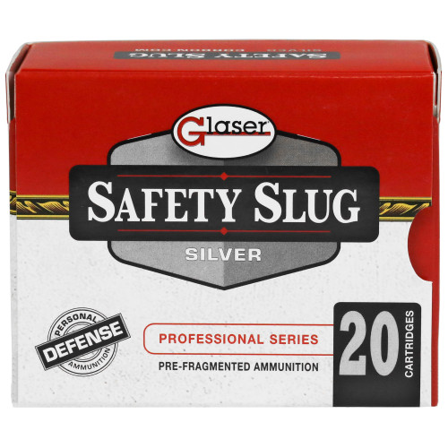 Glaser Ammunition 357 Magnum Ammo 80 Grain Glaser Safety Slug Silver Box of 20 - Image 1 Glaser Ammunition 357 Magnum Ammo 80 Grain Glaser Safety Slug Silver Box of 20 - Image 1