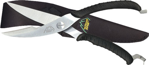 Outdoor Edge Game Shears 3.5" Stainless Steel Blade Polymer Handle Black with Nylon Sheath