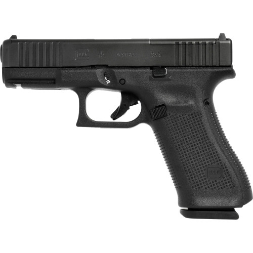 Glock 45 9mm Luger Pistol 4" Barrel 17+1 Round Matte Black (Front Serrations, Modular Optic System)