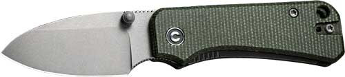CIVIVI Baby Banter Pocket Knife 2.34" Green Micarta Handle Gray Blade
