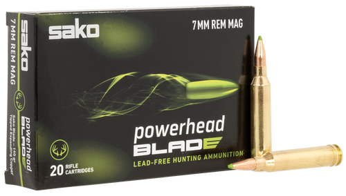 Sako Tikka JAS-PHB7MMRM/140B 7mm 140 Grain Powerhead Blade Ammunition 20 Rounds per Box