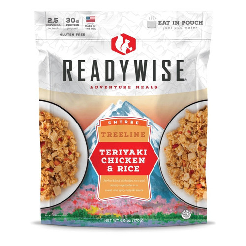 Readywise Treeline Teriyaki Chicken & Rice Freeze Dried Food 6 oz