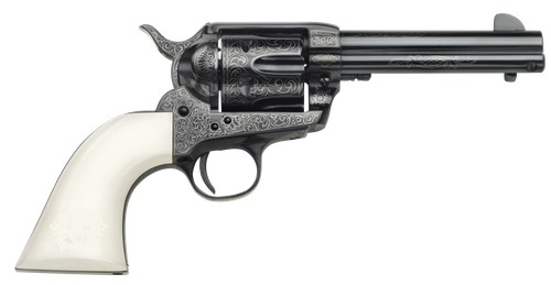 Taylor's & Company 1873 Cattleman Outlaw Legacy 357 Magnum Revolver 4.75" Blued Barrel 6 Round Ivory Grip