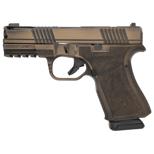 Black Rain Ordnance Frontline+ 9mm Luger Pistol 3.75" Barrel 15+1 Round Burnt Bronze - Image 1