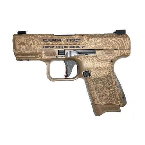 Canik TP9 Elite SC 9mm Pistol 3.6" Barrel 12+15 Rounds Damascus Tan