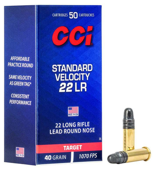 CCI .22 LR Ammo 40 Grain Lead Round Nose Box of 50