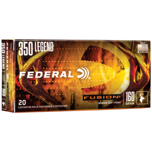 Federal Fusion 350 Legend Ammo 160 Grain Bonded Jacketed Soft Point Box of 20
