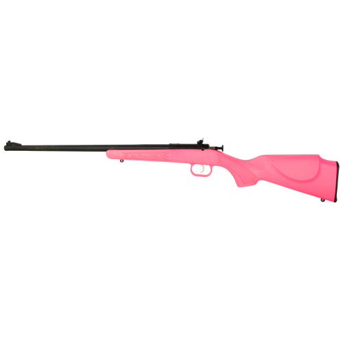 Crickett G2 Single Shot Youth Rifle 22 Long Rifle 16.125" Blued Barrel Black Frame Pink Synthetic Monte Carlo Stock