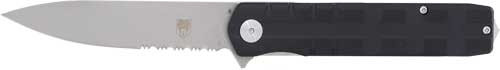 BLACK SERRATED G10 D2 BLADE!COBRATEC KUZIO FOLDER 3.12" - Image 1