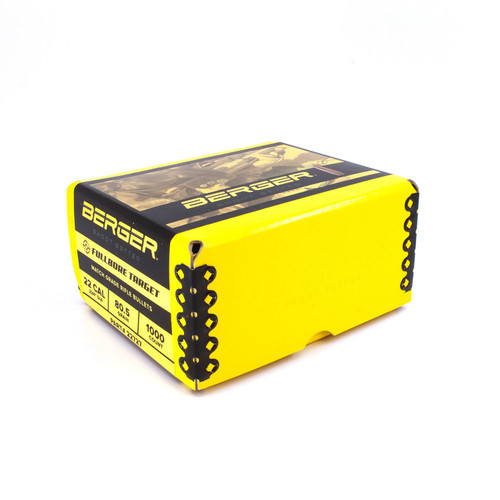 Berger 22 Caliber (224 Diameter) Bullets 80.5 Grain Fullbore Target Box of 1000