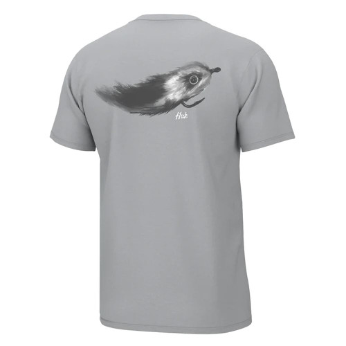 Huk Men's Streamer Fly Short Sleeve Shirt Harbor Mist XL