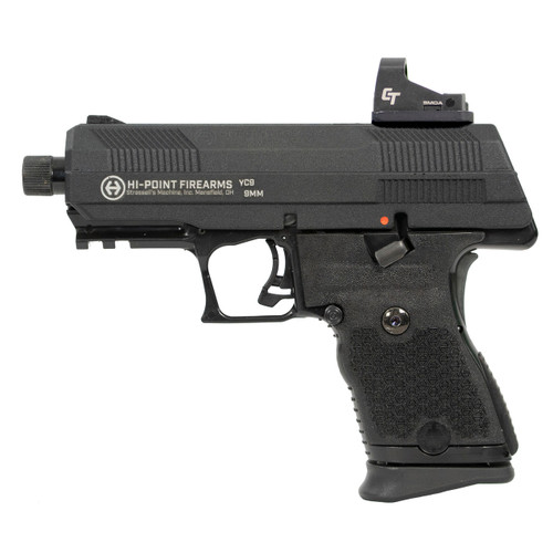 Hi Point Yeet Cannon 9mm Luger Pistol 4.12" Threaded Barrel 10+1 Round Black with Crimson Trace Red Dot Sight