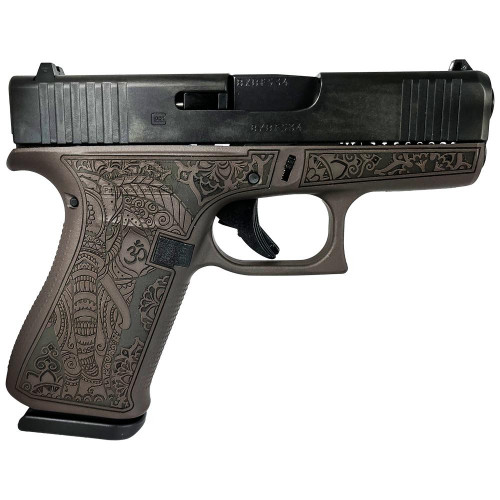 Glock 43x 9mm Luger Pistol 3.41" Barrel 10+1 Rounds Vortex Bronze Elephant Engraved