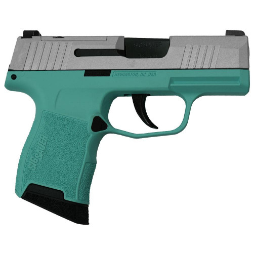 Sig Sauer P365 Optic Ready 9mm Luger Pistol 3.1" Barrel 10+10 Round Silver Slide Robin's Egg Blue Frame