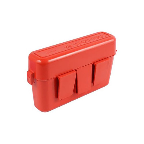 MTM Flip Top Belt-Style Shotshell Box 12 Gauge 2-3/4", 3" 5-Round Plastic Red