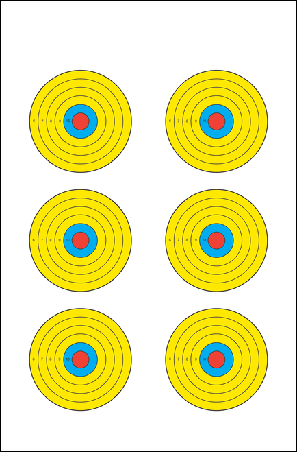Action Target PRBE6100 High Visibility  Bullseye Paper 17.50" x 23" Multi-Color 100 Per Box