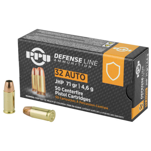Prvi Partizan .32 ACP Ammo 71 Grain Jacketed Hollow Point Box of 50