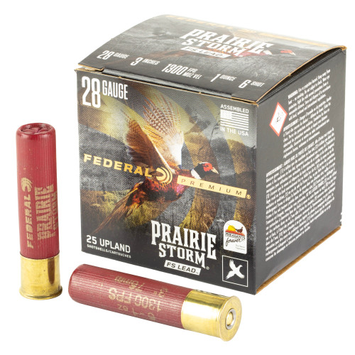 Federal Premium Prairie Storm FS Lead 28 Gauge Ammo 3" #6 Lead Shot 7/8 oz Box of 25 - Image 1