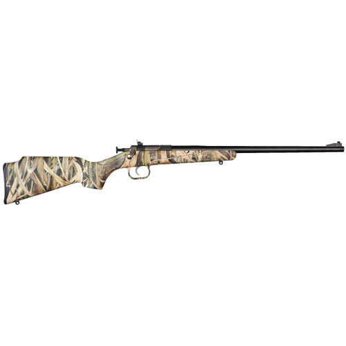 Crickett G2 Single Shot Youth Rifle 22 Long Rifle 16.125" Blued Barrel Black Frame Mossy Oak Duck Blind Monte Carlo Stock