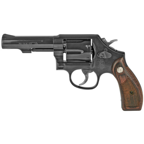 Smith & Wesson Model 10 Classic 38 Special +P Revolver 4" Blue Barrel 6 Round Wood Grip