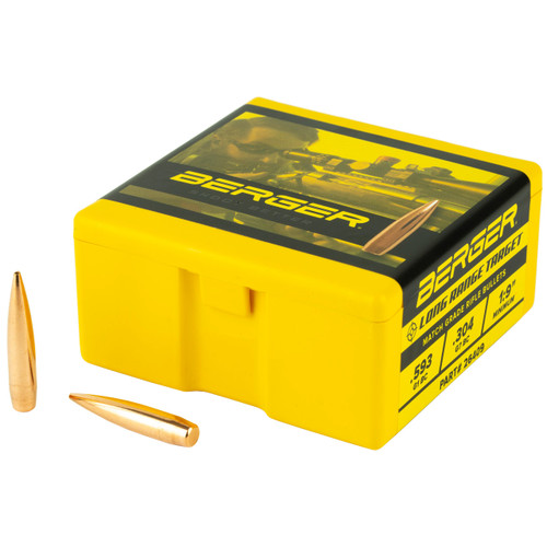 Berger Target 6.5mm, 264 Caliber (264 Diameter) Bullets 140 Grain Jacketed Hollow Point Box of 100