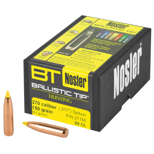 Nosler 270 Cal .277 150gr Ballistic Tip Spitzer 50/Box