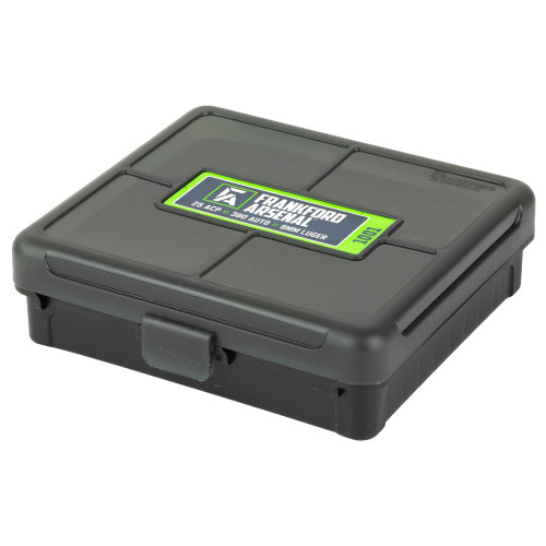 Frankford Arsenal Hinge Top Ammo Box #1001 100-Round Plastic Smoke Gray