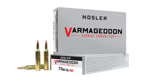 Nosler Varmageddon 17 Remington Ammo 20 Grain Nosler Varmageddon Jacketed Hollow Point Box of 20
