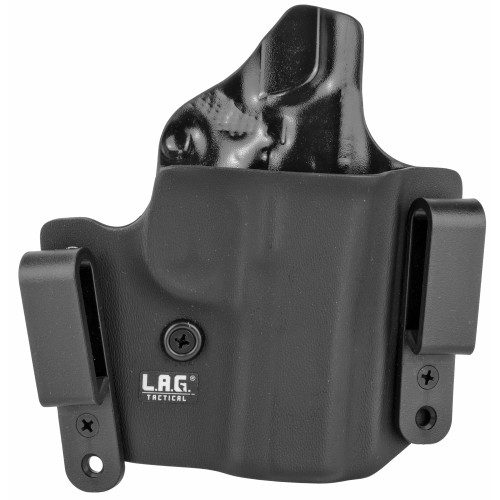 L.A.G. Tactical DFNDR 1911 Holster 3" OWB/IWB Black Right Hand - Image 1