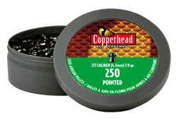 Crosman .177 Caliber Pointed Pellets 7.4 Grain Lead 250 Count 12 Pack