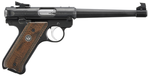 Ruger Mark IV Target 75th Anniversary 22LR Pistol 6.88" Barrel 10+1 Round Blued Slide Wood Grip Blued Frame