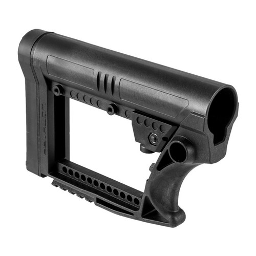 AR-15 Skullation Stock Assembly Collapsible Carbine Black (Fits AR-15 & AR-10)