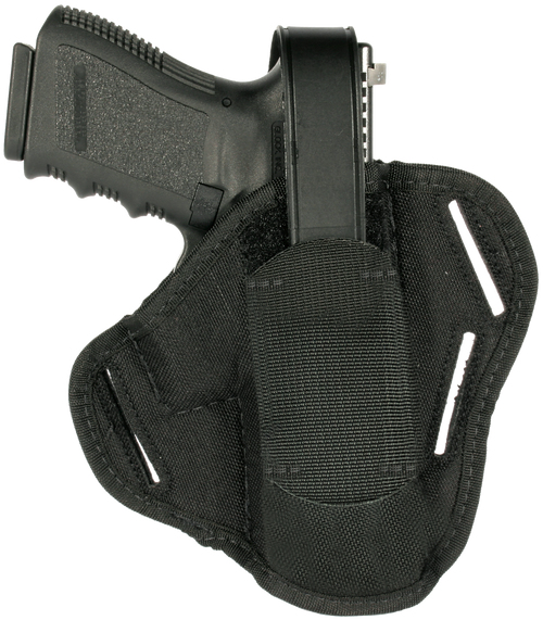 BLACKHAWK! Pancake OWB Holster Ambidextrous Medium Frame Semi Automatic 3" to 4" Nylon Black