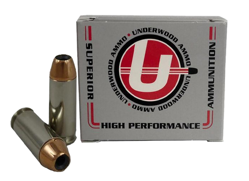 Underwood 10mm Auto Ammo 150 Grain Nosler Sporting Handgun Jacketed Hollow Point Box of 20