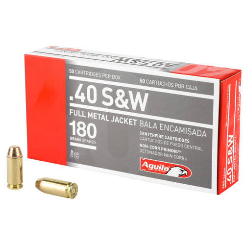 Aguila Ammunition 40 S&W Ammo 180 Grain Full Metal Jacket Box of 50