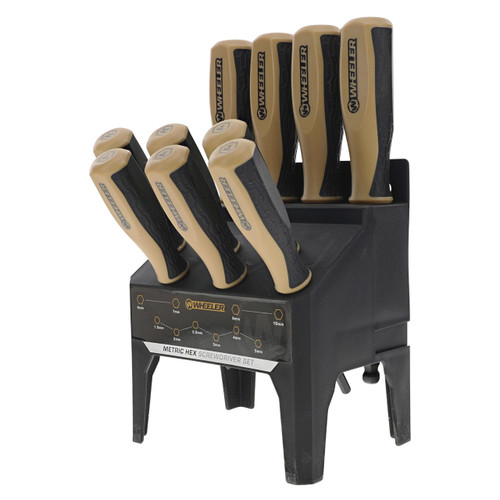 Wheeler 10-Piece Metric Hex Benchtop Screwdriver Set