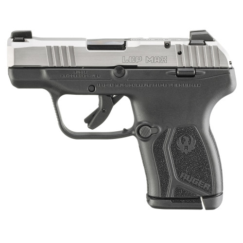 Ruger LCP Max .380 Auto Pistol 2.80" Barrel 10+1 Round Matte Stainless Steel Slide Black Grip