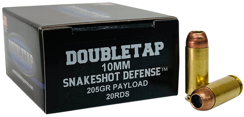 Doubletap Ammunition SnakeShot Defense 10mm Auto 135gr + #9 JHP 20 Rounds